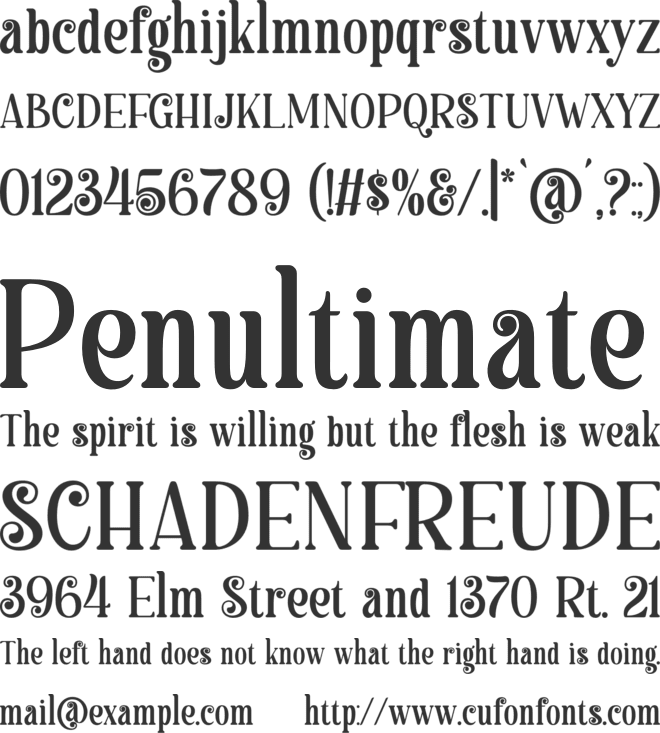 Haulage font preview