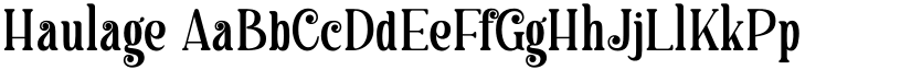 Haulage font