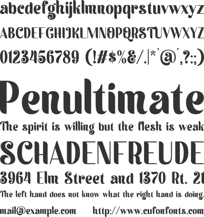 Tradition font preview