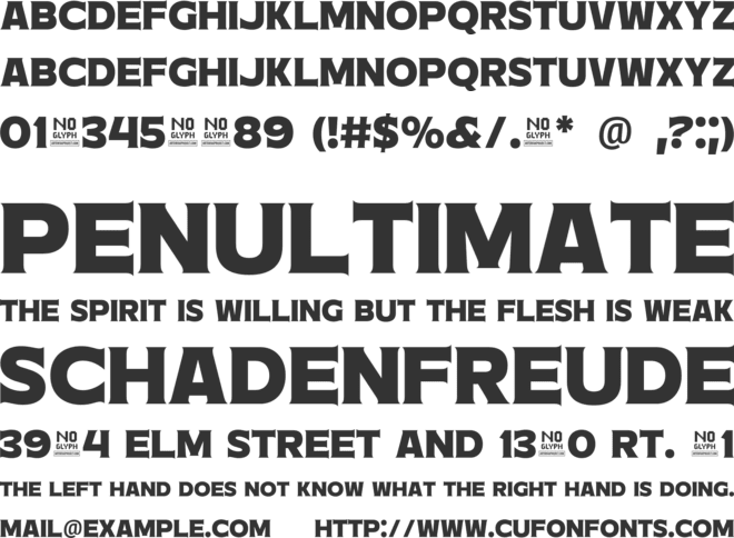 Survious Four font preview