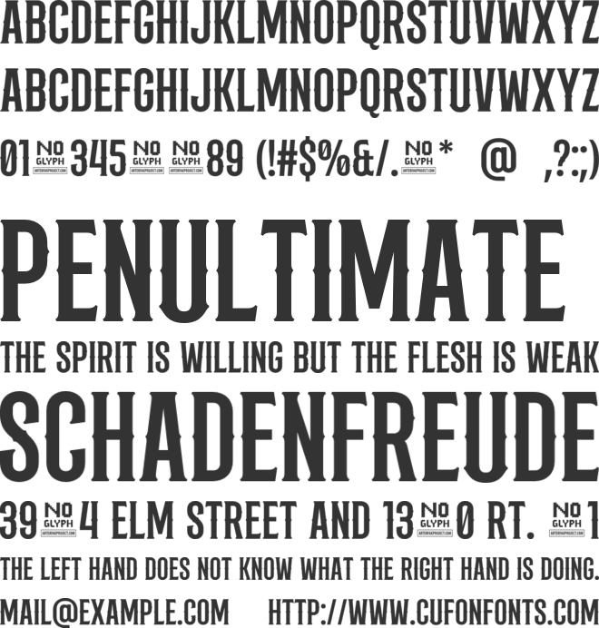 Survious One font preview