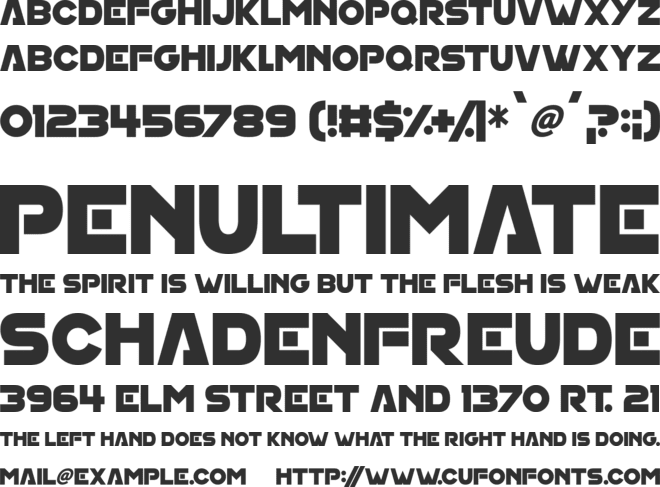 House On Mars font preview