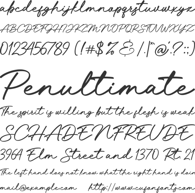 Sederahana font preview