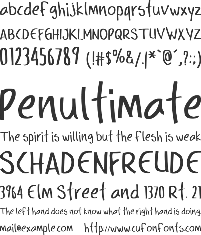 Markey font preview