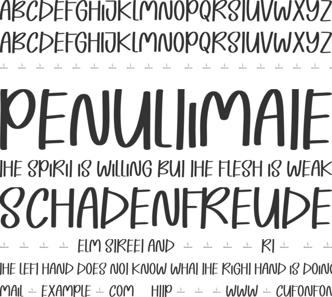 Itsy Bitsy font preview