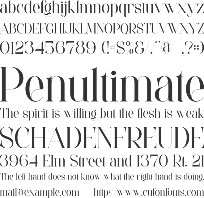 Fradey font preview