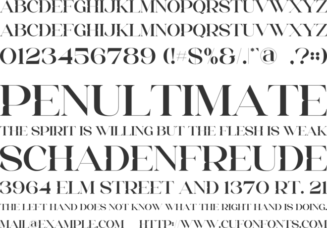 Erigo font preview