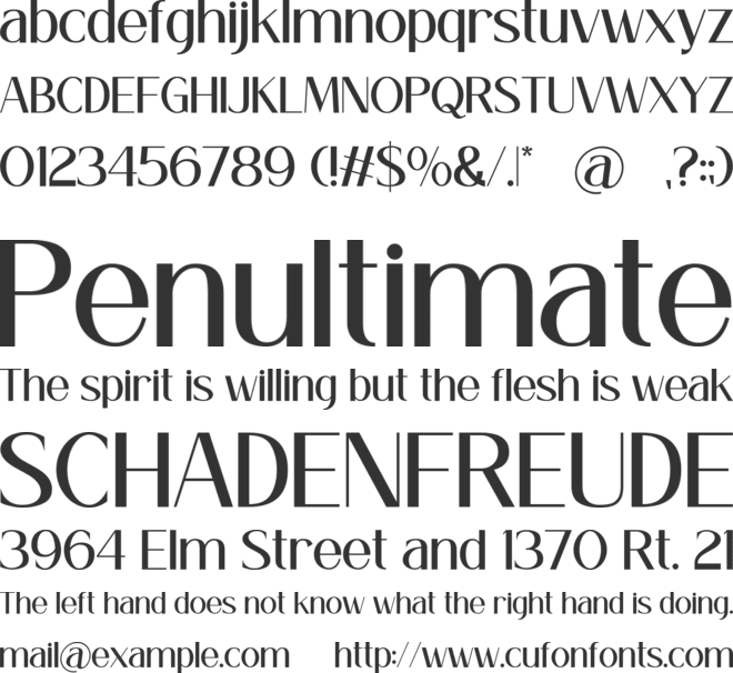 Grandeur font preview