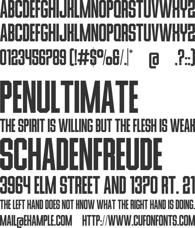 Neverdies font preview