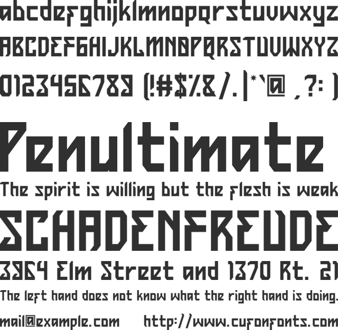 Belltrain Regular font preview