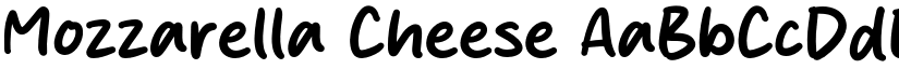 Mozzarella Cheese font