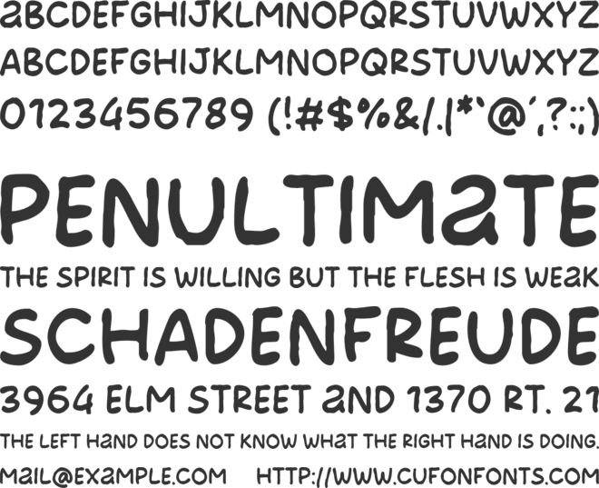 Nicess Coffee font preview