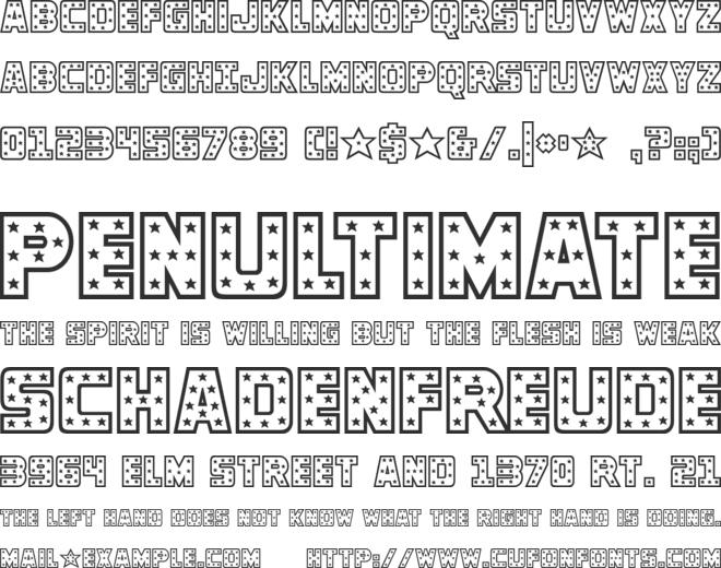 Knievel font preview