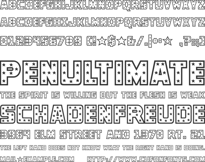 Knievel font preview