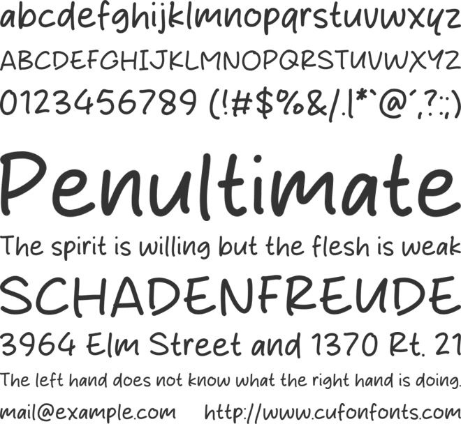 Green Sage font preview