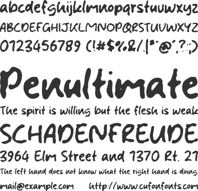 Crazy Work font preview