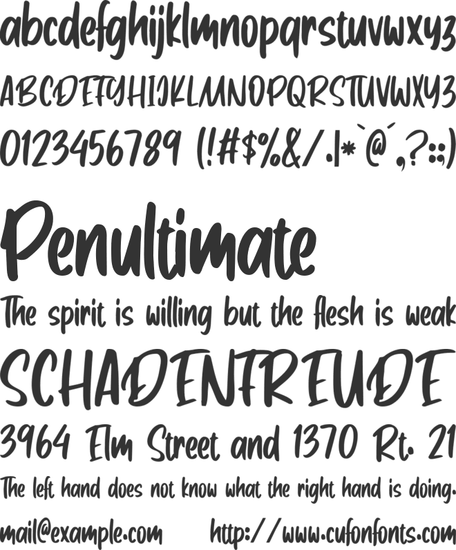 Almond Crumble font preview