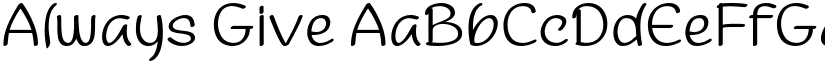 Always Give font download