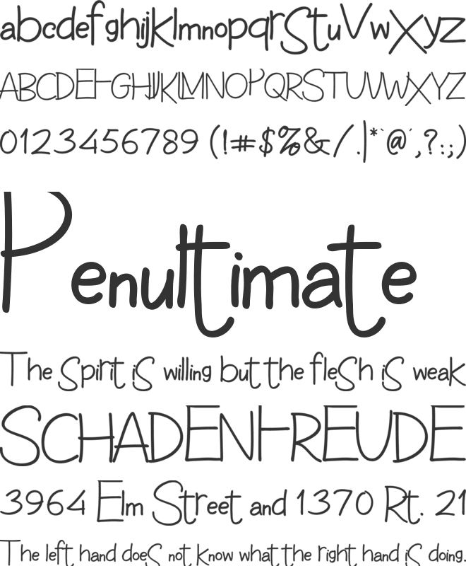 Lighthouse Treasure font preview