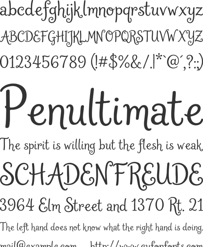 Junelys Ridge Personal Use font preview