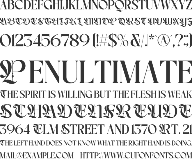 Choire font preview
