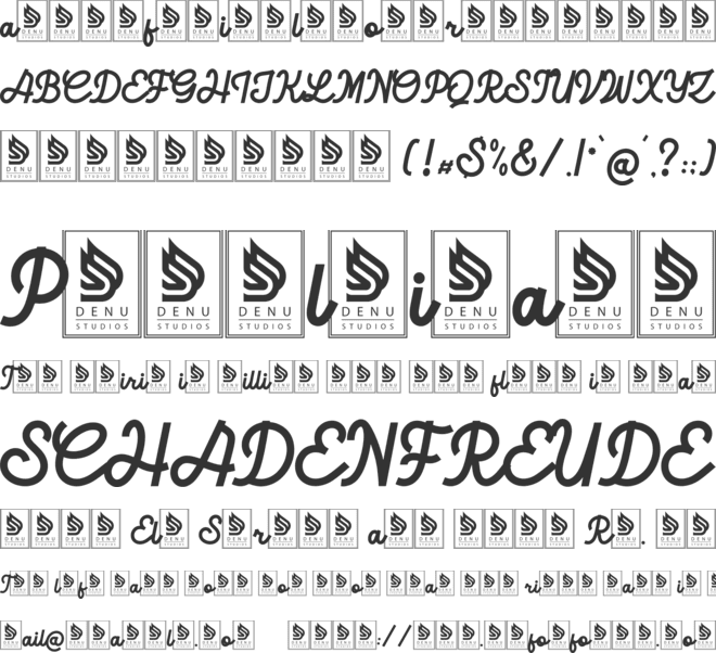Harfiola font preview