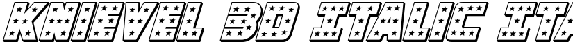 Knievel 3D Italic Italic font