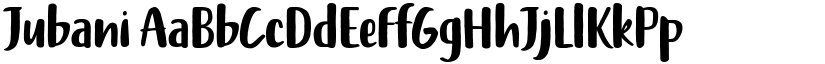 Jubani font