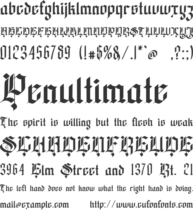Yograde font preview