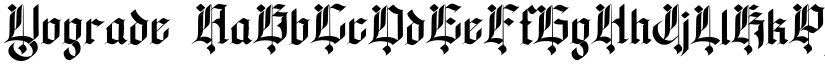 Yograde font