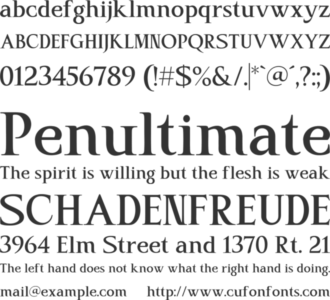 Hecta Ahera font preview