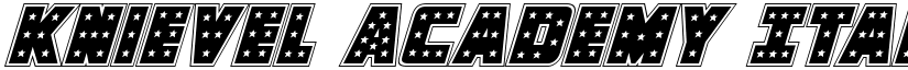 Knievel Academy Italic Italic font