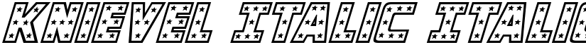 Knievel Italic Italic font