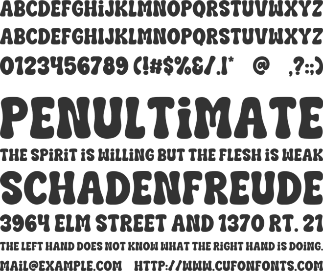 School Summer font preview