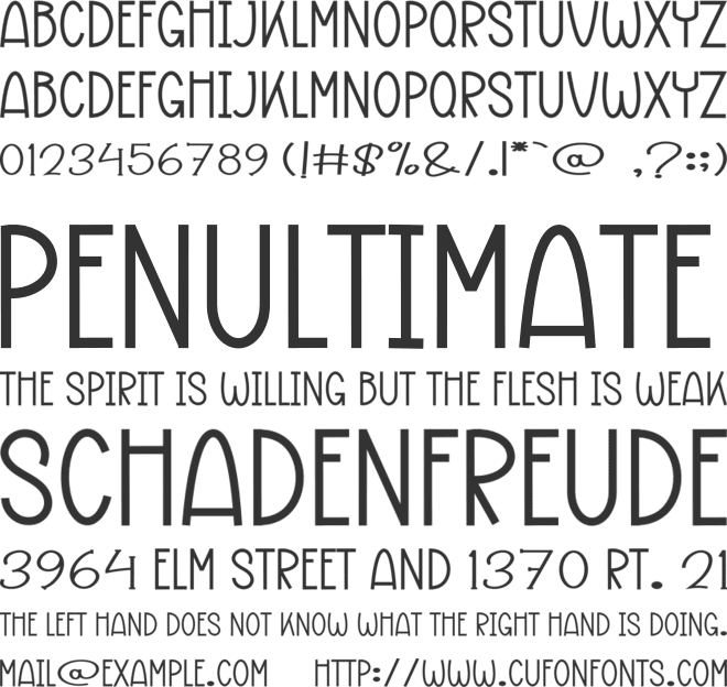 People December font preview