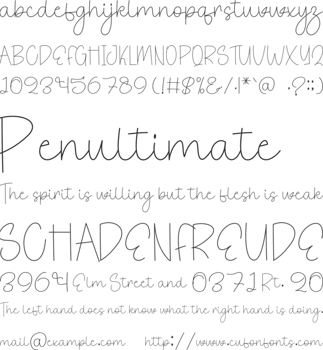 Biscuit Handmade font preview