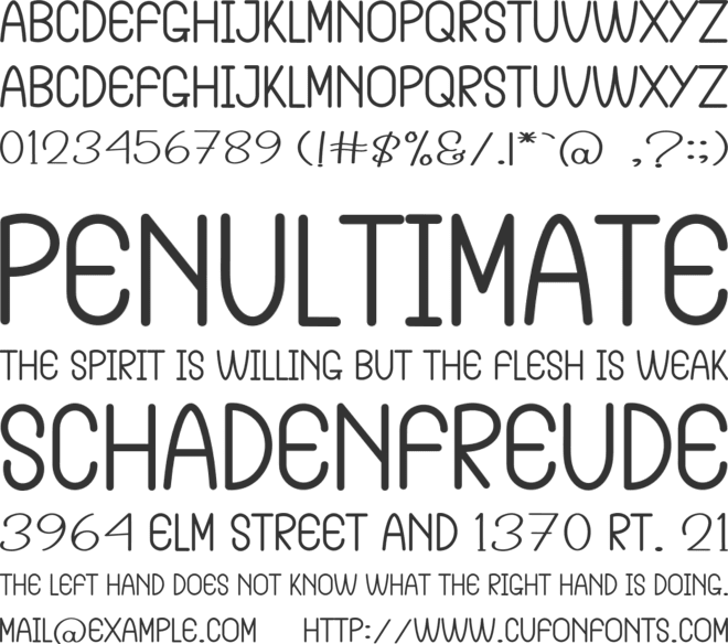 Perfect Thinking font preview