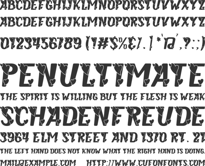 Lasted Loves font preview