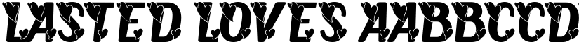 Lasted Loves font
