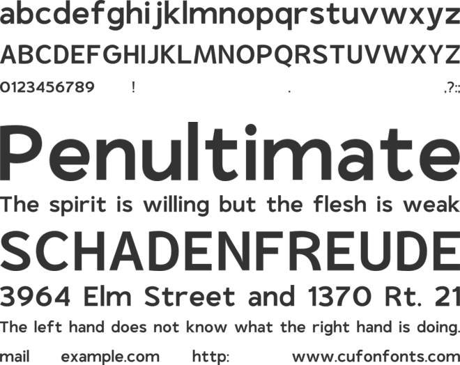 Axique font preview