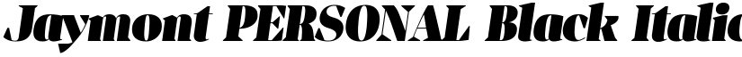 Jaymont PERSONAL Black Italic font