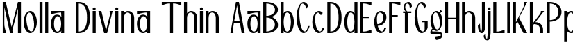 Molla Divina Thin font