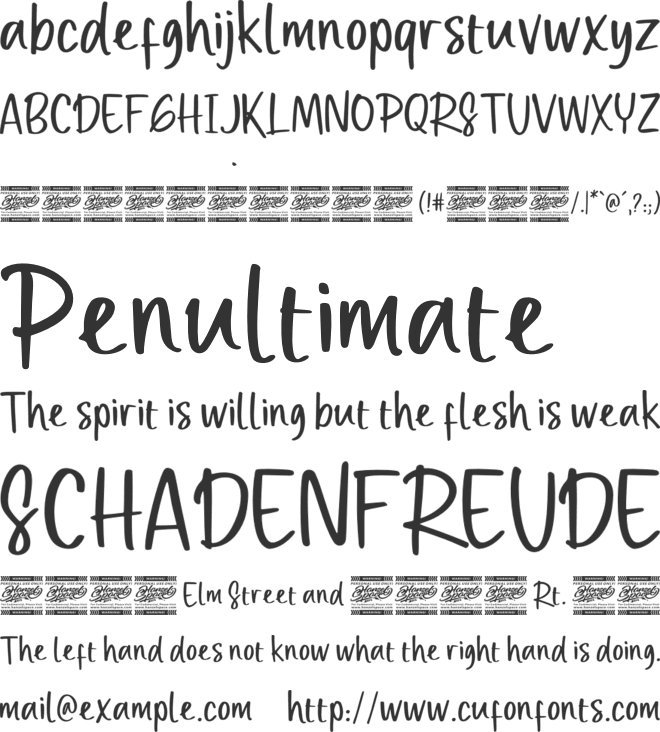 Porte Bon Heur font preview