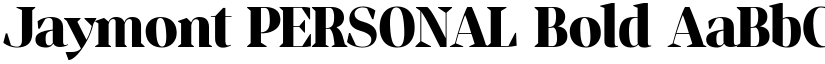 Jaymont PERSONAL Bold font