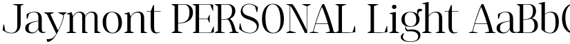 Jaymont PERSONAL Light font