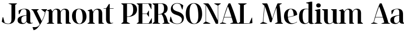 Jaymont PERSONAL Medium font