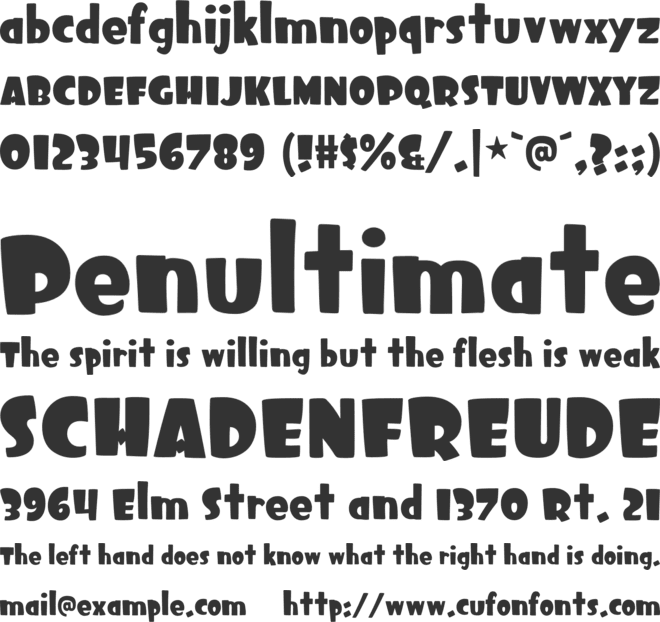 A Dream De La Danno font preview