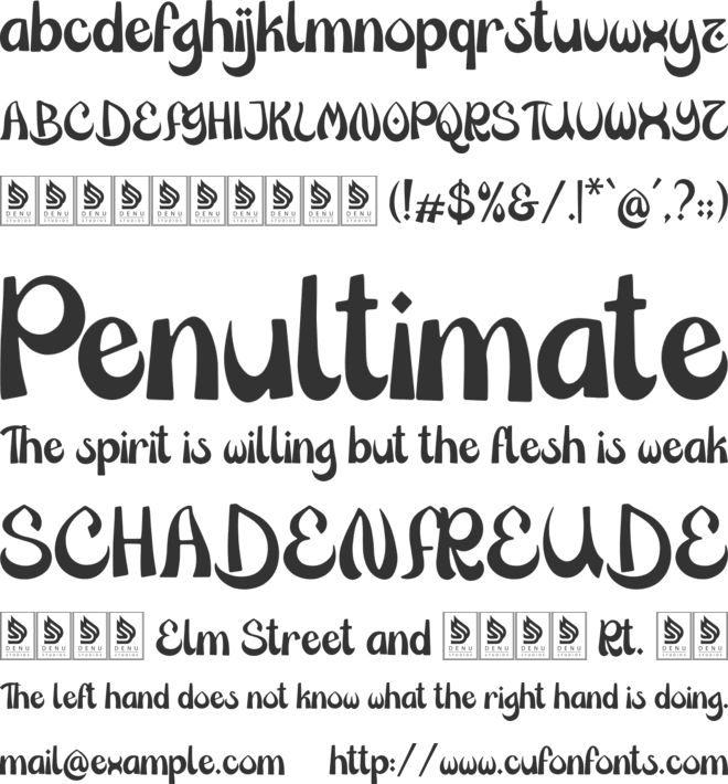 Tazmeera font preview
