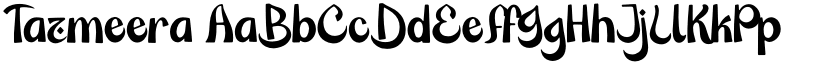 Tazmeera font