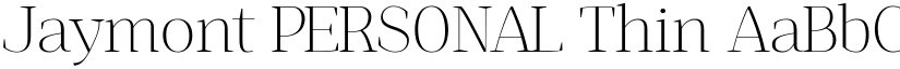 Jaymont PERSONAL Thin font